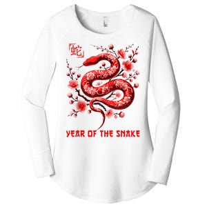 Happy Lunar New Year 2025 Year Of The Snake Zodiac Sign Women's Perfect Tri Tunic Long Sleeve Shirt