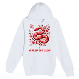 Happy Lunar New Year 2025 Year Of The Snake Zodiac Sign Premium Pullover Hoodie