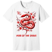 Happy Lunar New Year 2025 Year Of The Snake Zodiac Sign Premium T-Shirt