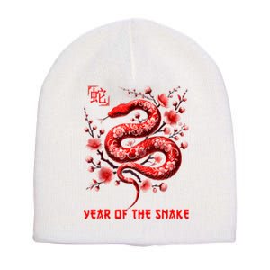 Happy Lunar New Year 2025 Year Of The Snake Zodiac Sign Short Acrylic Beanie