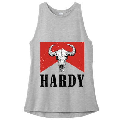 H.A.R.D.Y Last Name H.A.R.D.Y Family Western Style Ladies PosiCharge Tri-Blend Wicking Tank