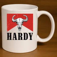 H.A.R.D.Y Last Name H.A.R.D.Y Family Western Style 11oz C Handle Ceramic Mug
