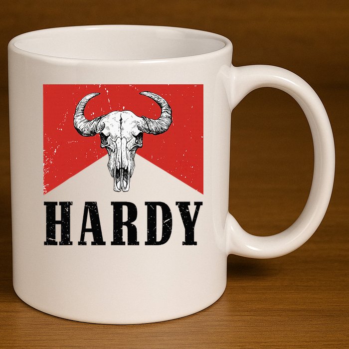 H.A.R.D.Y Last Name H.A.R.D.Y Family Western Style 11oz C Handle Ceramic Mug