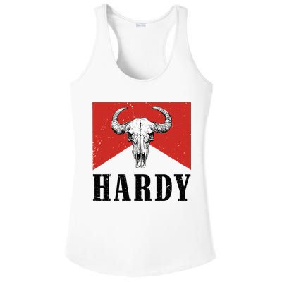 H.A.R.D.Y Last Name H.A.R.D.Y Family Western Style Ladies PosiCharge Competitor Racerback Tank