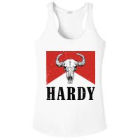 H.A.R.D.Y Last Name H.A.R.D.Y Family Western Style Ladies PosiCharge Competitor Racerback Tank