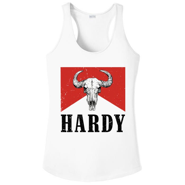 H.A.R.D.Y Last Name H.A.R.D.Y Family Western Style Ladies PosiCharge Competitor Racerback Tank