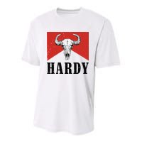 H.A.R.D.Y Last Name H.A.R.D.Y Family Western Style Youth Performance Sprint T-Shirt