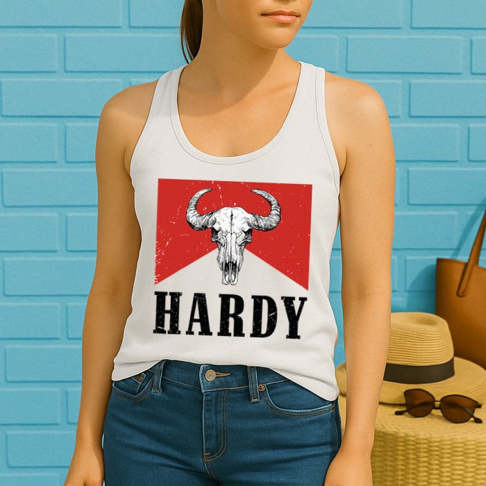 H.A.R.D.Y Last Name H.A.R.D.Y Family Western Style Womens Tank Top