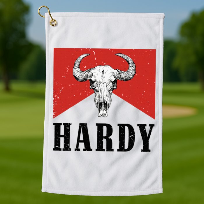 H.A.R.D.Y Last Name H.A.R.D.Y Family Western Style Golf Towel