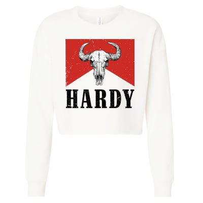 H.A.R.D.Y Last Name H.A.R.D.Y Family Western Style Cropped Pullover Crew