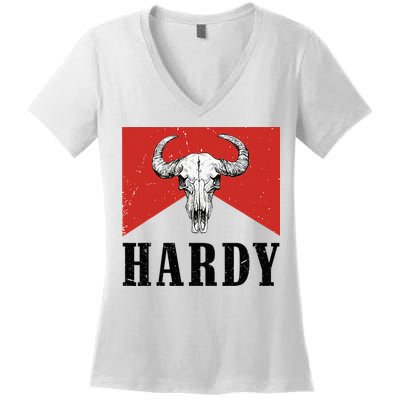 H.A.R.D.Y Last Name H.A.R.D.Y Family Western Style Women's V-Neck T-Shirt
