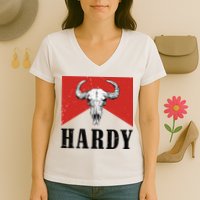 H.A.R.D.Y Last Name H.A.R.D.Y Family Western Style Women's V-Neck T-Shirt