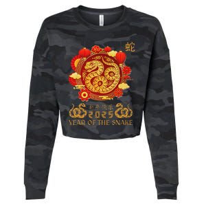 Happy Lunar New Year 2025 Year Of The Snake Zodiac Sign Cropped Pullover Crew