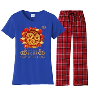 Happy Lunar New Year 2025 Year Of The Snake Zodiac Sign Women's Flannel Pajama Set