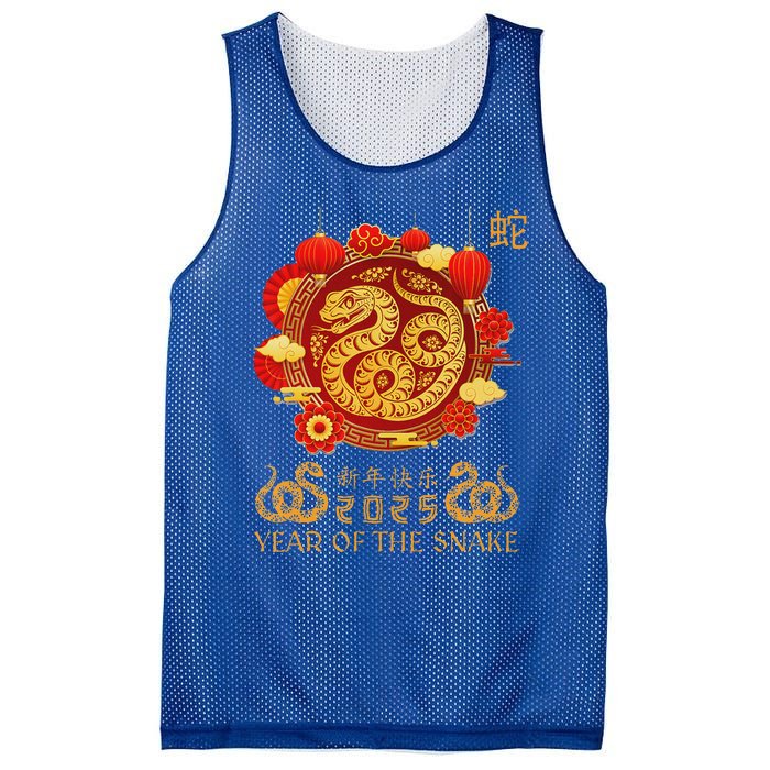 Happy Lunar New Year 2025 Year Of The Snake Zodiac Sign Mesh Reversible Basketball Jersey Tank