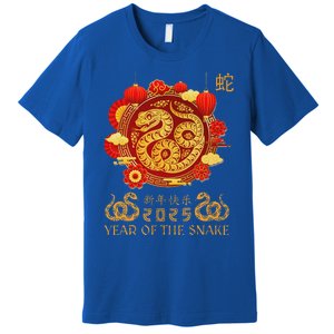 Happy Lunar New Year 2025 Year Of The Snake Zodiac Sign Premium T-Shirt