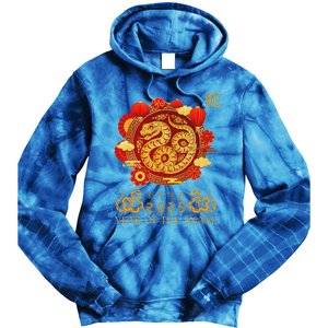 Happy Lunar New Year 2025 Year Of The Snake Zodiac Sign Tie Dye Hoodie