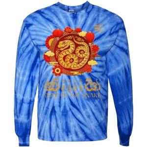 Happy Lunar New Year 2025 Year Of The Snake Zodiac Sign Tie-Dye Long Sleeve Shirt