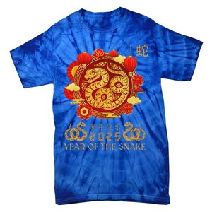 Happy Lunar New Year 2025 Year Of The Snake Zodiac Sign Tie-Dye T-Shirt