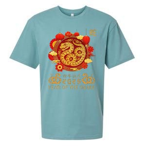 Happy Lunar New Year 2025 Year Of The Snake Zodiac Sign Sueded Cloud Jersey T-Shirt