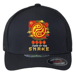 Happy Lunar New Year 2025 Year Of The Snake Zodiac Sign Flexfit Unipanel Trucker Cap