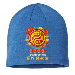 Happy Lunar New Year 2025 Year Of The Snake Zodiac Sign Sustainable Beanie