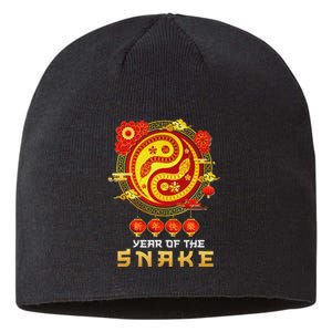 Happy Lunar New Year 2025 Year Of The Snake Zodiac Sign Sustainable Beanie