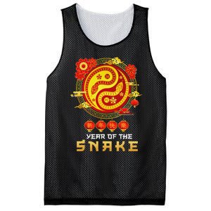 Happy Lunar New Year 2025 Year Of The Snake Zodiac Sign Mesh Reversible Basketball Jersey Tank