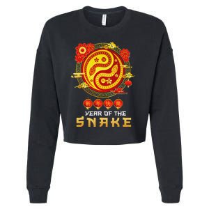 Happy Lunar New Year 2025 Year Of The Snake Zodiac Sign Cropped Pullover Crew