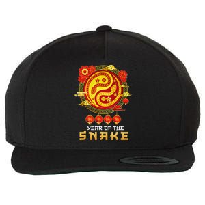 Happy Lunar New Year 2025 Year Of The Snake Zodiac Sign Wool Snapback Cap