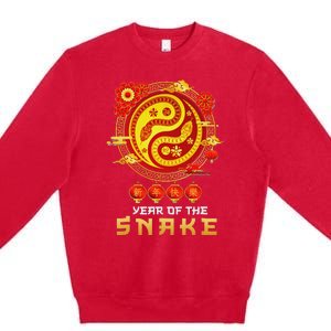 Happy Lunar New Year 2025 Year Of The Snake Zodiac Sign Premium Crewneck Sweatshirt