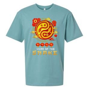 Happy Lunar New Year 2025 Year Of The Snake Zodiac Sign Sueded Cloud Jersey T-Shirt