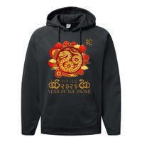 Happy Lunar New Year 2025 Year Of The Snake Zodiac Sign Performance Fleece Hoodie