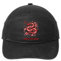 Happy Lunar New Year 2025 Year Of The Snake Zodiac Sign 7-Panel Snapback Hat