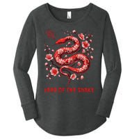 Happy Lunar New Year 2025 Year Of The Snake Zodiac Sign Women's Perfect Tri Tunic Long Sleeve Shirt