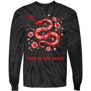 Happy Lunar New Year 2025 Year Of The Snake Zodiac Sign Tie-Dye Long Sleeve Shirt