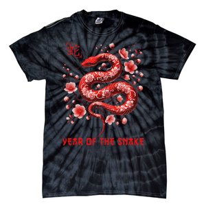 Happy Lunar New Year 2025 Year Of The Snake Zodiac Sign Tie-Dye T-Shirt