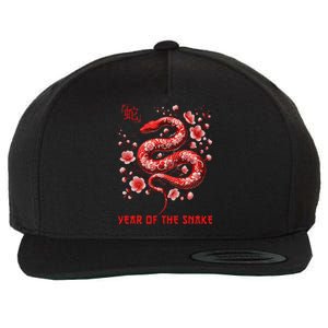 Happy Lunar New Year 2025 Year Of The Snake Zodiac Sign Wool Snapback Cap