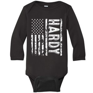 H.A.R.D.Y Last Name Funny Surname Team Family Reunion Baby Long Sleeve Bodysuit