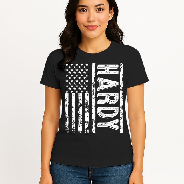 H.A.R.D.Y Last Name Funny Surname Team Family Reunion Womens T-Shirt