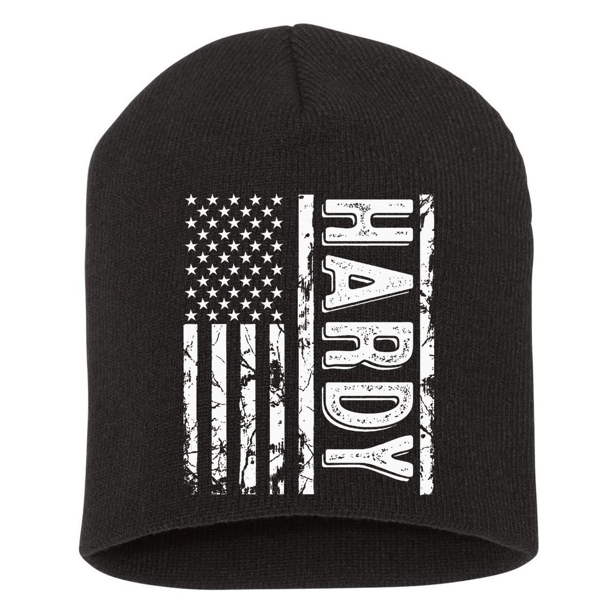 H.A.R.D.Y Last Name Funny Surname Team Family Reunion Short Acrylic Beanie
