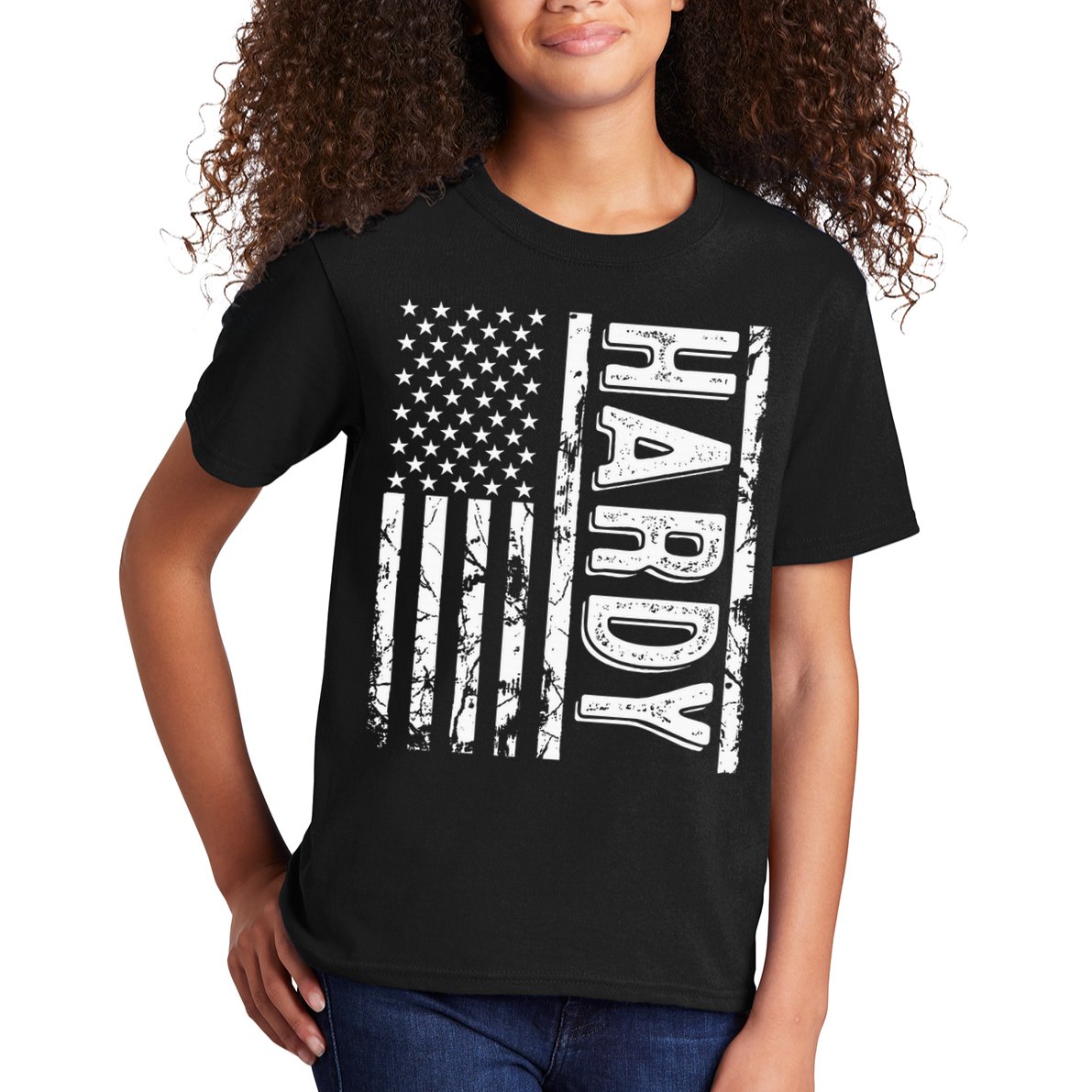 H.A.R.D.Y Last Name Funny Surname Team Family Reunion Kids T-Shirt