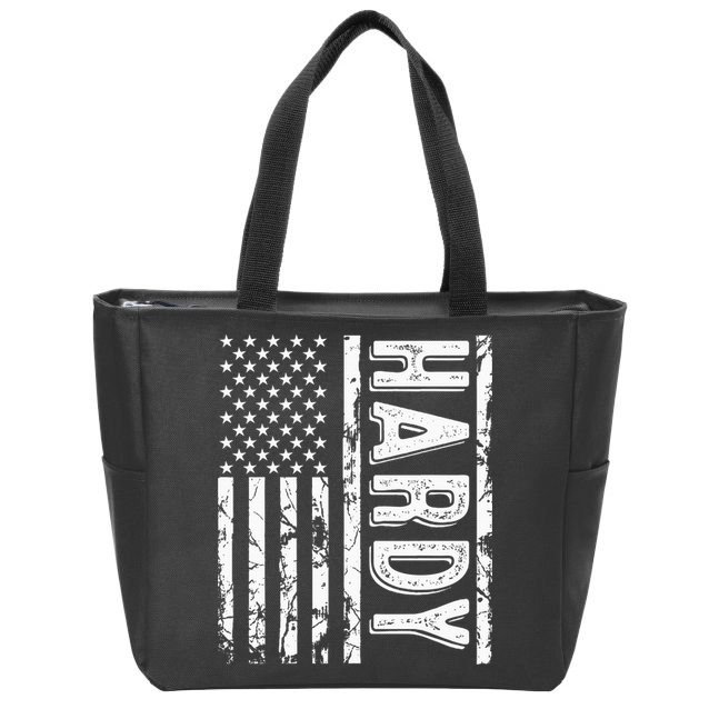 H.A.R.D.Y Last Name Funny Surname Team Family Reunion Zip Tote Bag