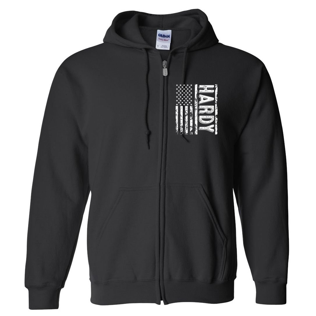H.A.R.D.Y Last Name Funny Surname Team Family Reunion Full Zip Hoodie