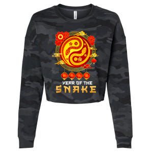 Happy Lunar New Year 2025 Year Of The Snake Zodiac Sign Cropped Pullover Crew