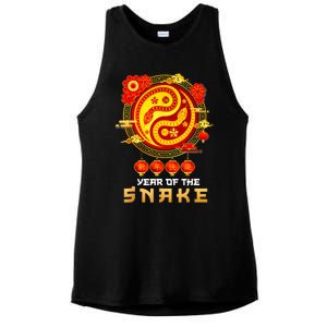 Happy Lunar New Year 2025 Year Of The Snake Zodiac Sign Ladies PosiCharge Tri-Blend Wicking Tank