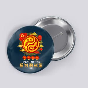 Happy Lunar New Year 2025 Year Of The Snake Zodiac Sign Button