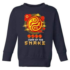 Happy Lunar New Year 2025 Year Of The Snake Zodiac Sign Toddler Sweatshirt