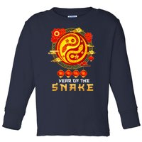 Happy Lunar New Year 2025 Year Of The Snake Zodiac Sign Toddler Long Sleeve Shirt