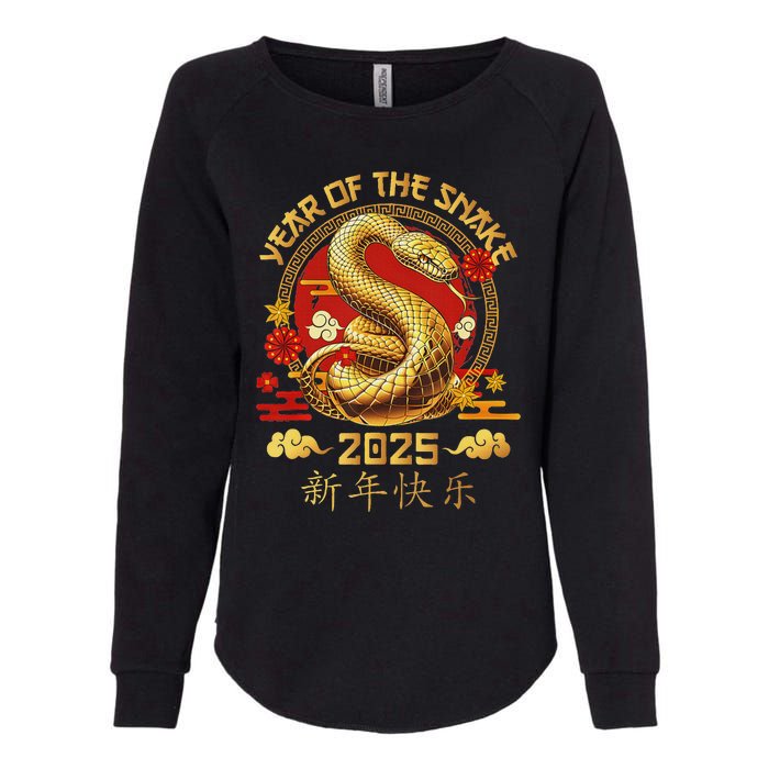 Happy Lunar New Year 2025 Year Of The Snake Zodiac Sign Womens California Wash Sweatshirt